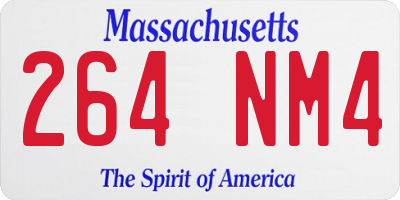 MA license plate 264NM4