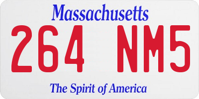 MA license plate 264NM5