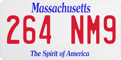 MA license plate 264NM9