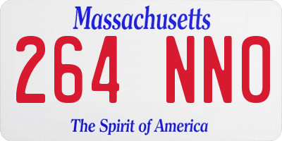 MA license plate 264NN0