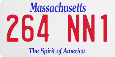 MA license plate 264NN1