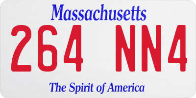 MA license plate 264NN4