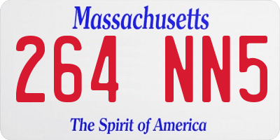 MA license plate 264NN5