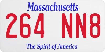 MA license plate 264NN8
