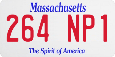 MA license plate 264NP1