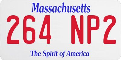 MA license plate 264NP2