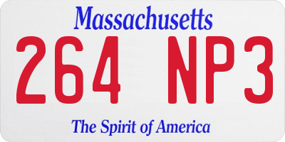MA license plate 264NP3