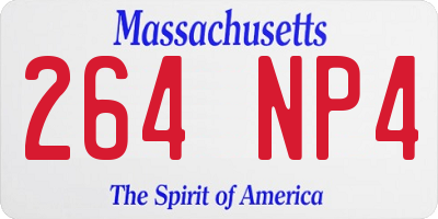 MA license plate 264NP4
