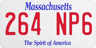 MA license plate 264NP6