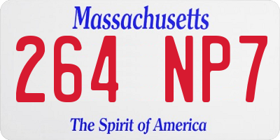 MA license plate 264NP7