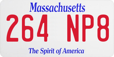MA license plate 264NP8