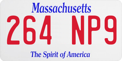 MA license plate 264NP9