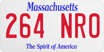MA license plate 264NR0