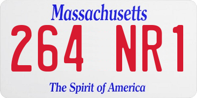MA license plate 264NR1