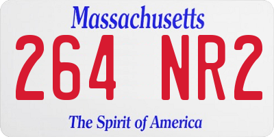 MA license plate 264NR2