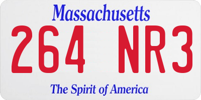 MA license plate 264NR3