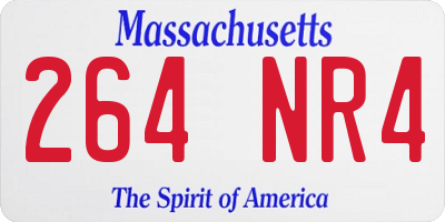 MA license plate 264NR4