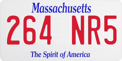 MA license plate 264NR5