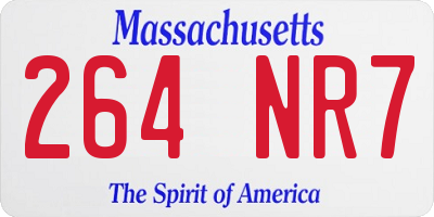 MA license plate 264NR7