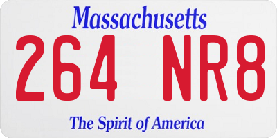 MA license plate 264NR8