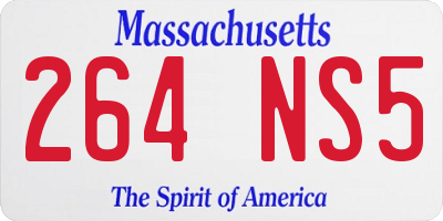 MA license plate 264NS5