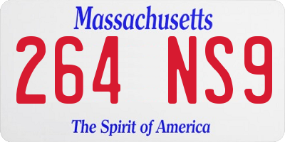 MA license plate 264NS9