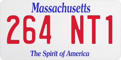 MA license plate 264NT1