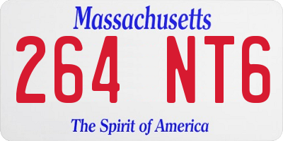 MA license plate 264NT6