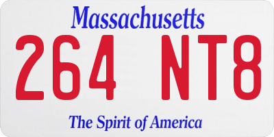 MA license plate 264NT8