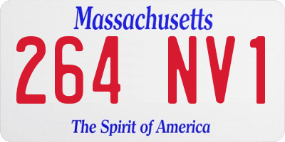 MA license plate 264NV1