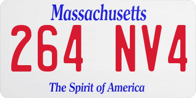 MA license plate 264NV4