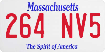 MA license plate 264NV5