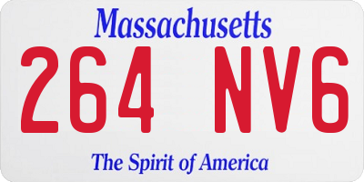 MA license plate 264NV6