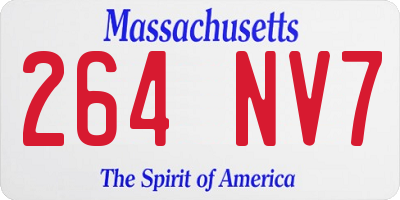MA license plate 264NV7