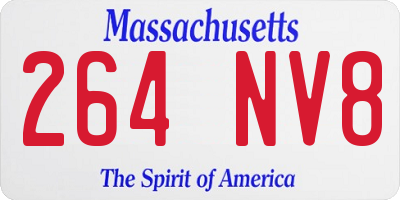 MA license plate 264NV8