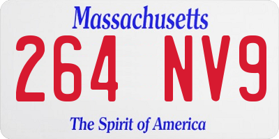 MA license plate 264NV9