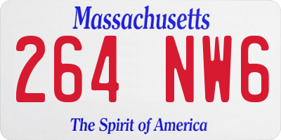 MA license plate 264NW6