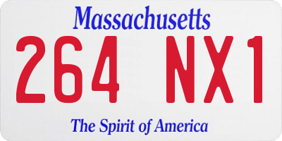 MA license plate 264NX1