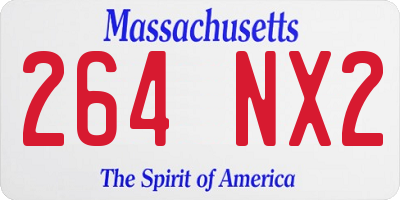 MA license plate 264NX2