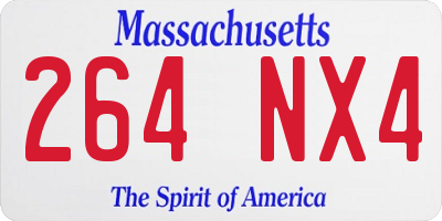 MA license plate 264NX4