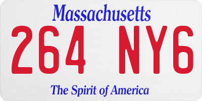 MA license plate 264NY6