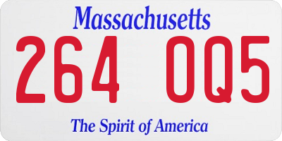 MA license plate 264OQ5