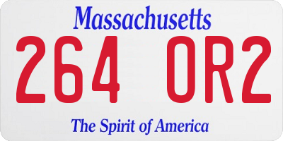 MA license plate 264OR2