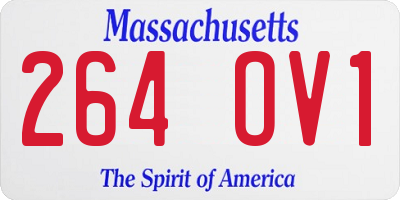 MA license plate 264OV1