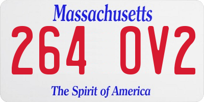 MA license plate 264OV2