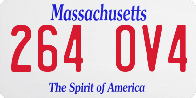 MA license plate 264OV4