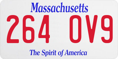 MA license plate 264OV9