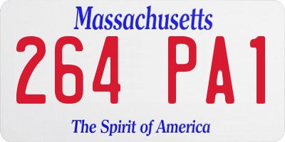 MA license plate 264PA1