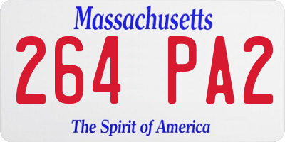 MA license plate 264PA2