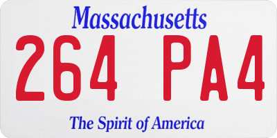 MA license plate 264PA4